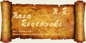 Maša Ristovski vizit kartica